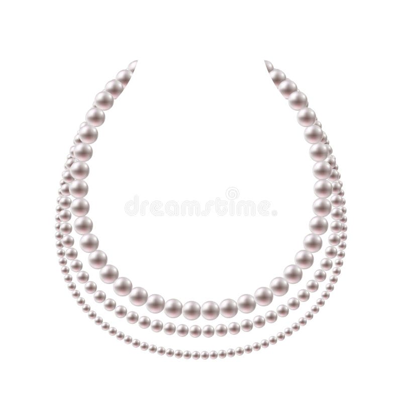 Pearl beads necklace design.
