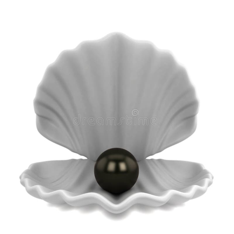 Pearl inside seashell