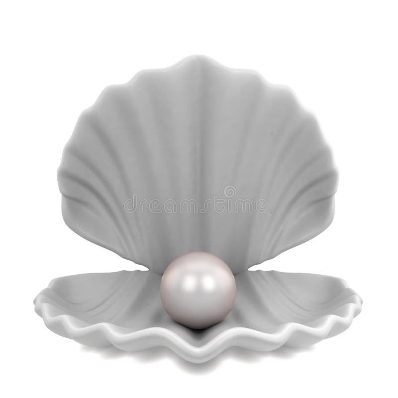 Pearl inside seashell