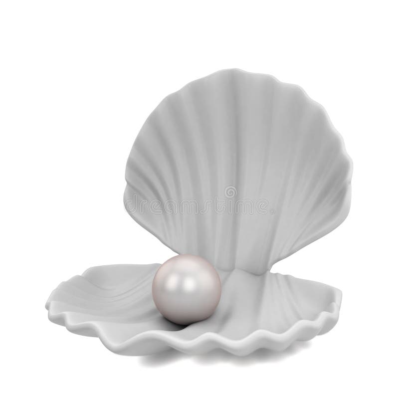 Pearl inside seashell