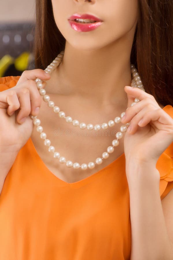 Pearl necklace.