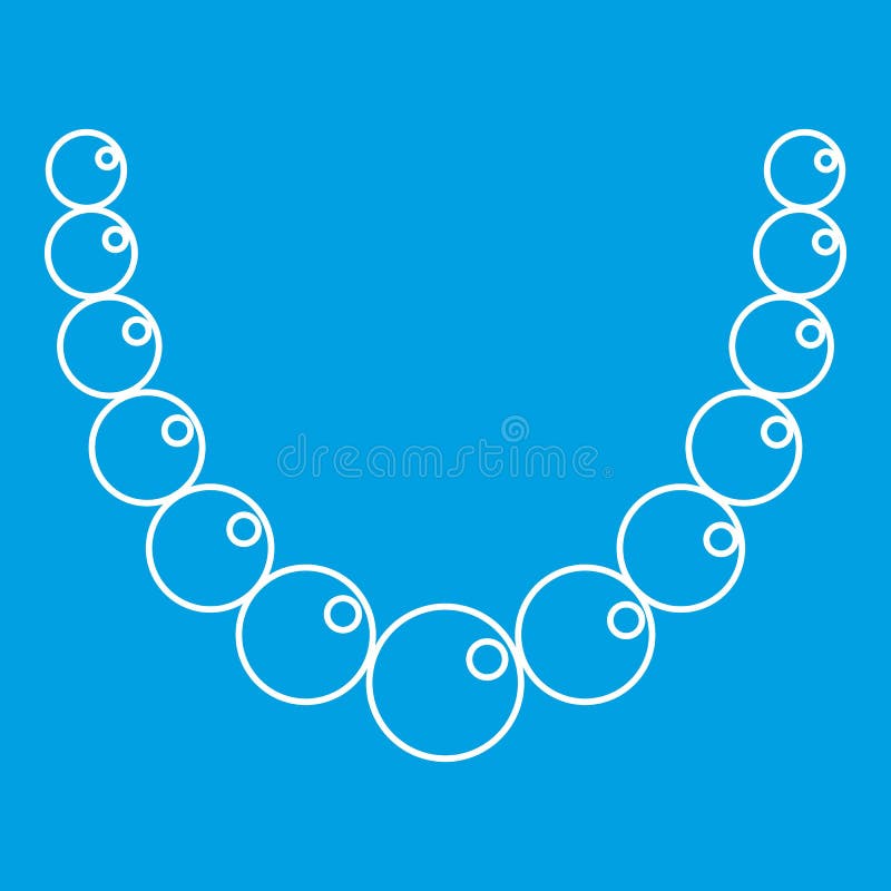 Pearl Necklace Icon, Outline Style Stock Vector - Illustration of ...