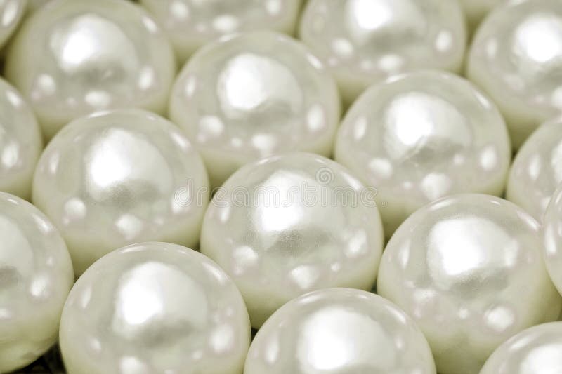 Pearls. A background of White pearls stock images