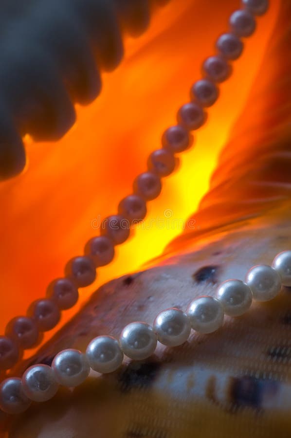 Pearls and abstract background.