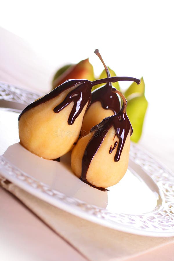 Pears in Chocolate