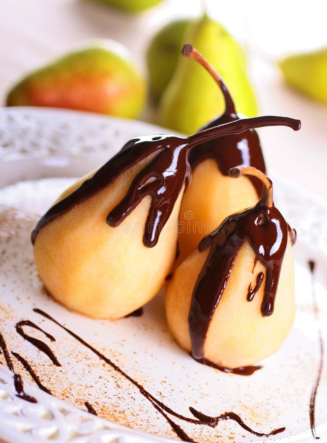 Pears in Chocolate