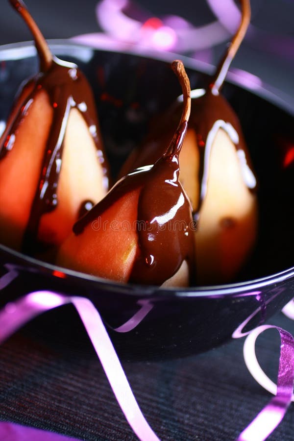 Pears in Chocolate