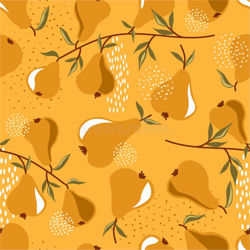 Seamless Pattern Overlapping Fruits Stock Illustrations 303 Seamless