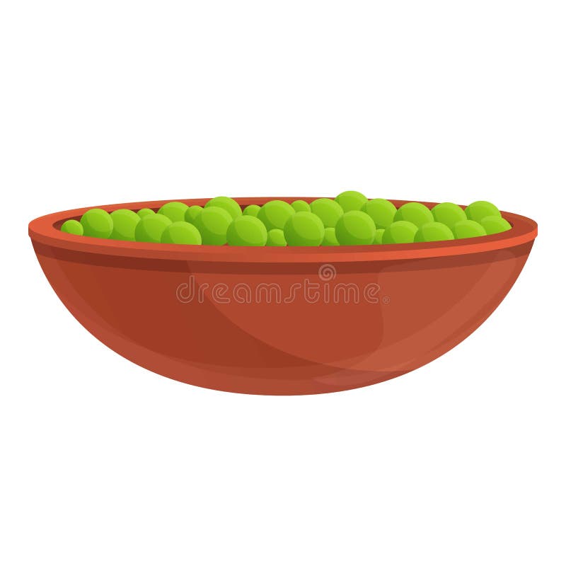 Peas Bowl Icon, Cartoon Style Stock Vector - Illustration of agriculture,  graphic: 172273205
