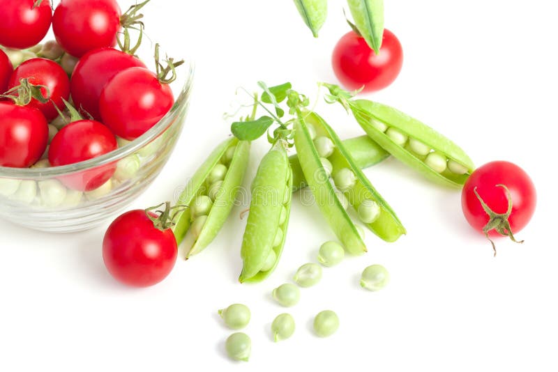Peas and tomatoes stock photo. Image of diet, produce 33554804