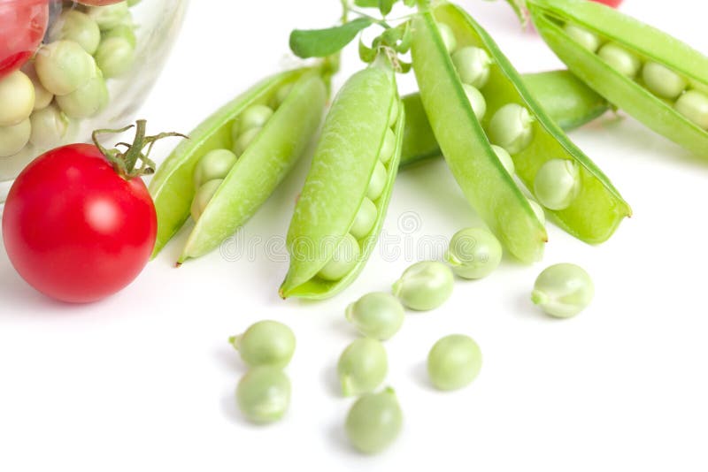 Peas and tomatoes stock photo. Image of delicious, nutrition 33554830