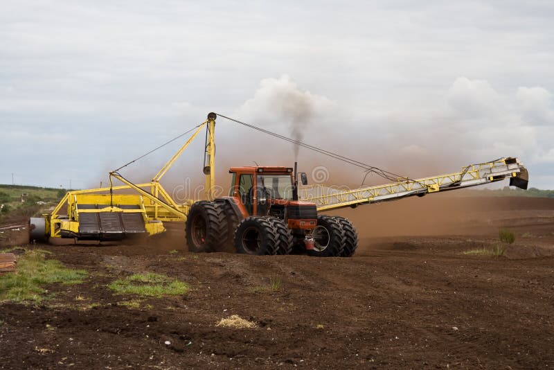 Peat harvesting stock image. Image of industry, industrial 5914425