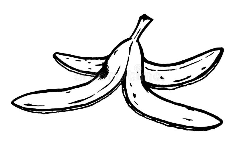 Peau de banane illustration stock Peau de banane illustration stock