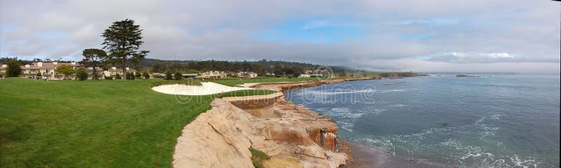 Pebble beach Hole 18 royalty free stock photos Pebble beach Hole 18 royalty free stock photos