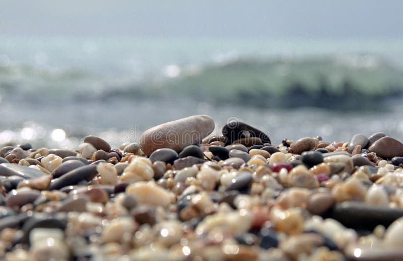 Pebbles beach royalty free stock image