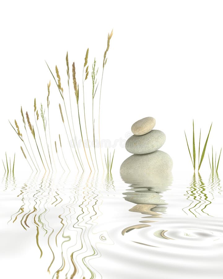Pebbles, Grasses and Bamboo stock photography Pebbles, Grasses and Bamboo stock photography
