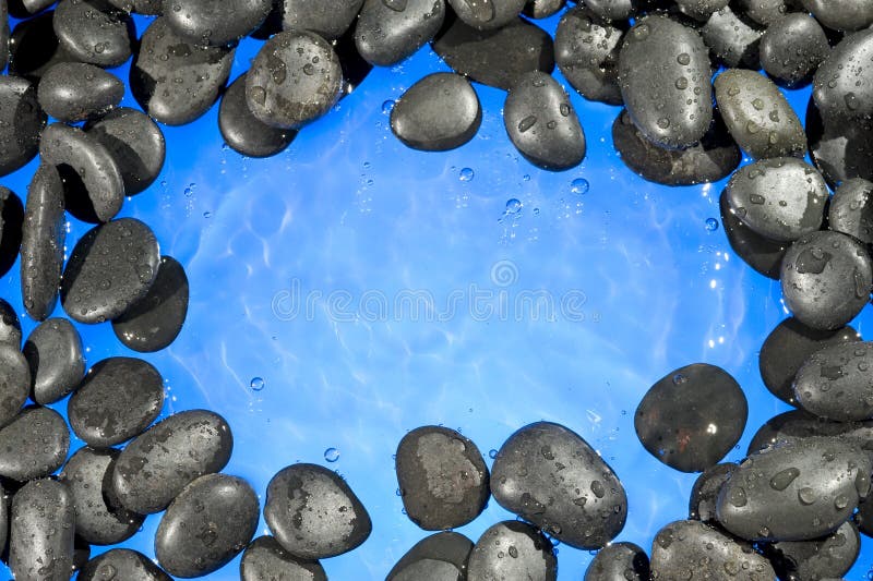 Pebbles and water