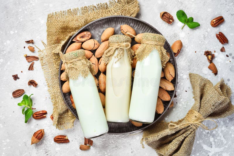 Pecan Nut Milk. Dairy Free, Lactose Free Milk Stock Photo Image of