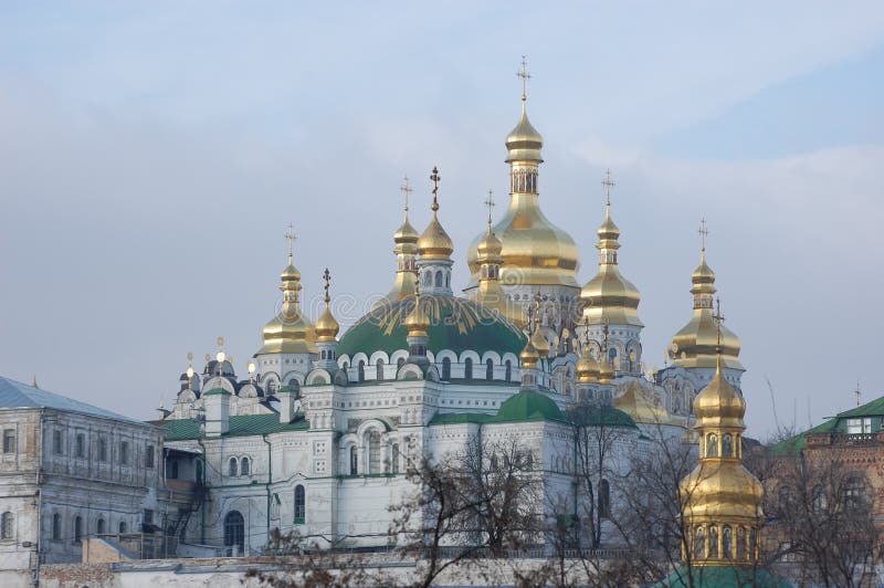 Kiev-Pechersk Lavra monastery in Kiev. Ukraine (Malorussia) At winter. Kiev-Pechersk Lavra monastery in Kiev. Ukraine (Malorussia) At winter