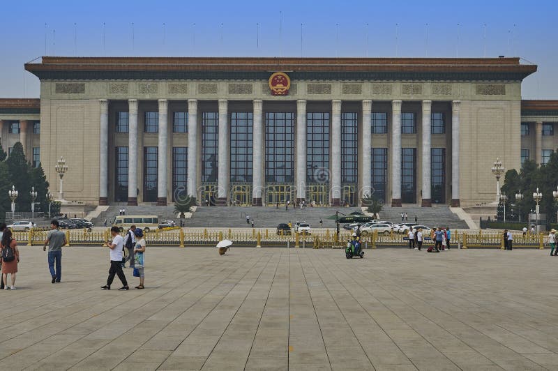 Pechino, Cina - giugno 2019: Great Hall of the People fotografie stock libere da diritti Pechino, Cina - giugno 2019: Great Hall of the People fotografie stock libere da diritti