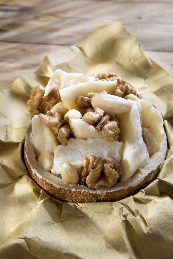 Pecorino Cheese and Walnuts Almonds Stock Image Image of ecofriendly