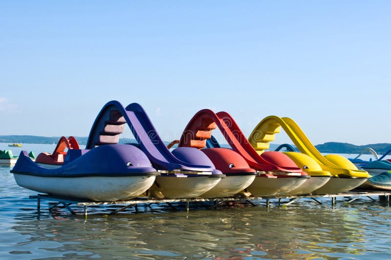 Pedalos stock image. Image of lake, sport, pedaling, boat 17173019