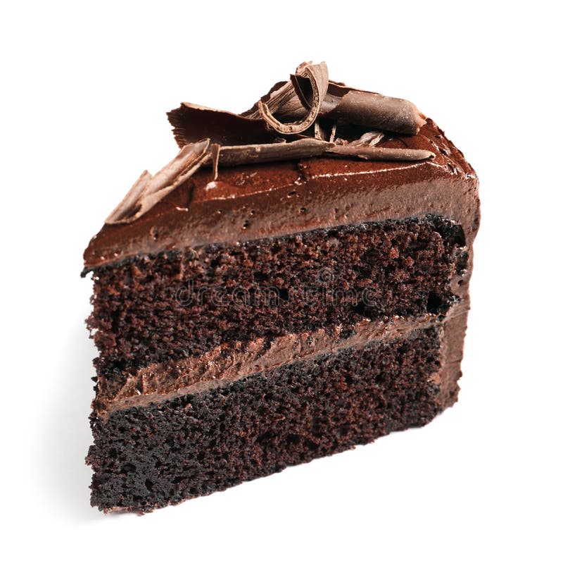 Pedazo de torta de chocolate hecha en casa sabrosa foto de archivo libre de regalías