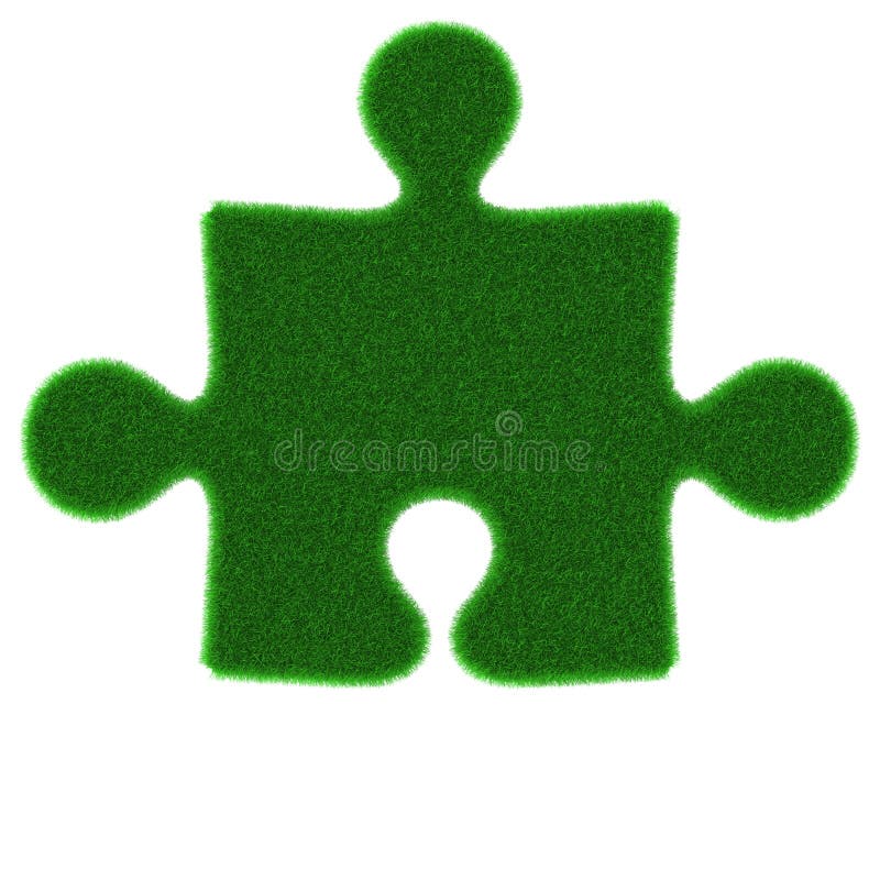 Pedazo del rompecabezas de la hierba verde libre illustration Pedazo del rompecabezas de la hierba verde libre illustration