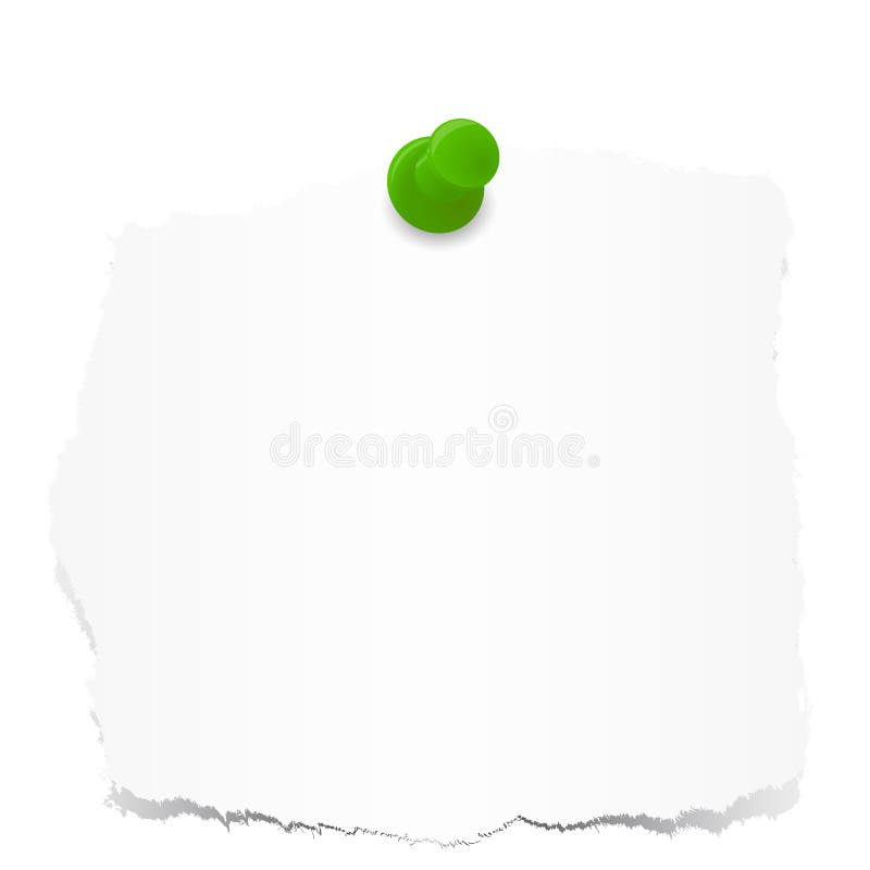 Pedazos del papel con el perno ilustración del vector Pedazos del papel con el perno ilustración del vector