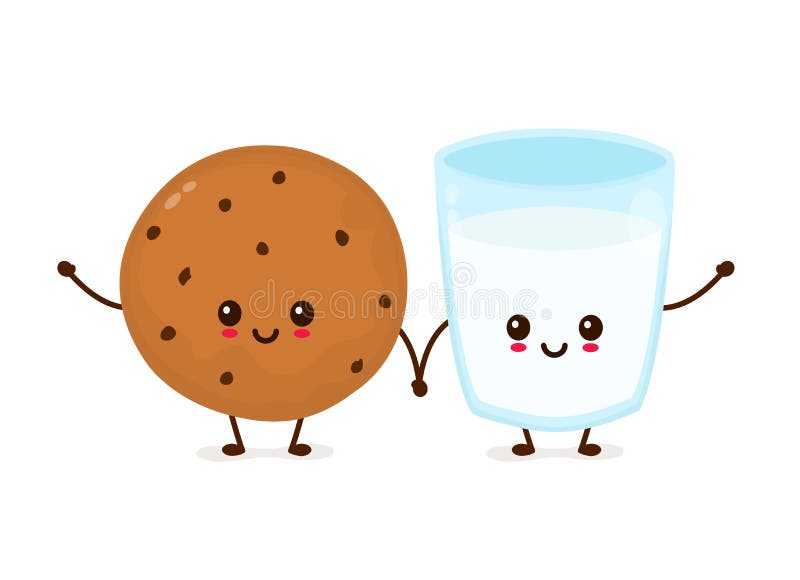 Adorável feliz sorridente lascas de chocolate ilustração do vetor