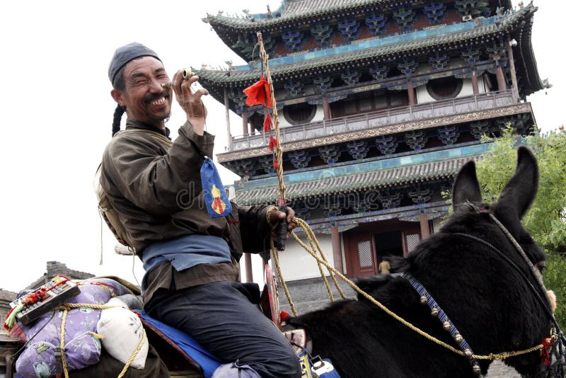 Vendedor da cidade antiga foto de stock