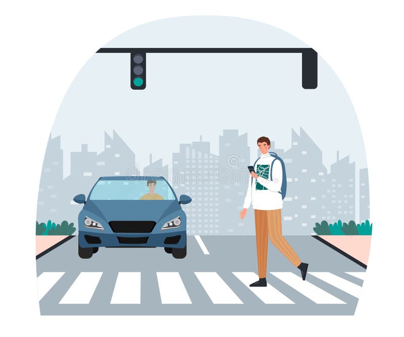 Dangerous Crosswalk Stock Illustrations – 229 Dangerous Crosswalk