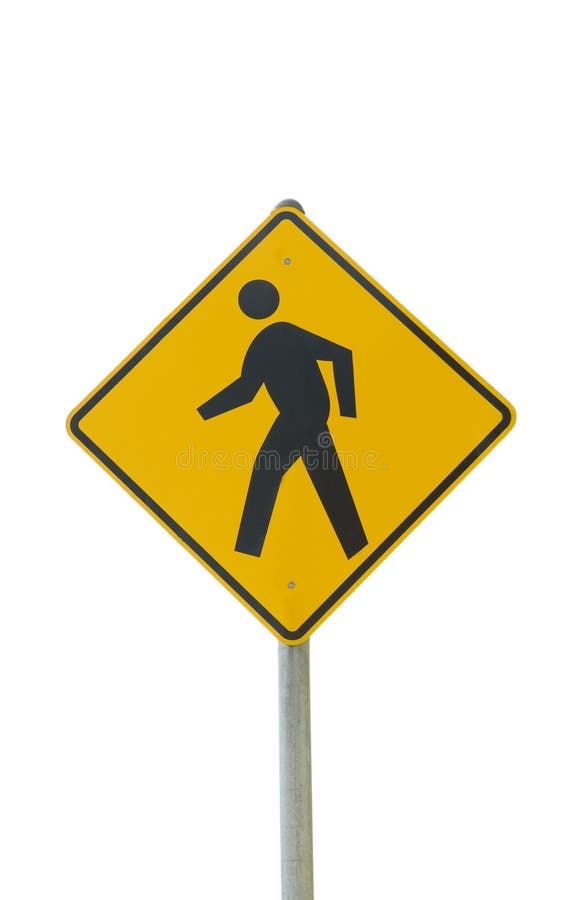 Pedestrian crossing sign isolated hi-res stock photography and