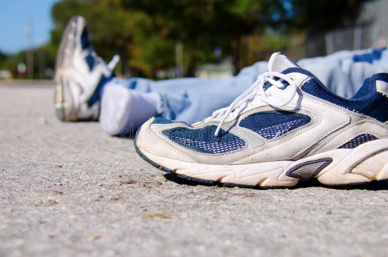 Pedestrian hit and run victim on road royalty free stock images Pedestrian hit and run victim on road royalty free stock images
