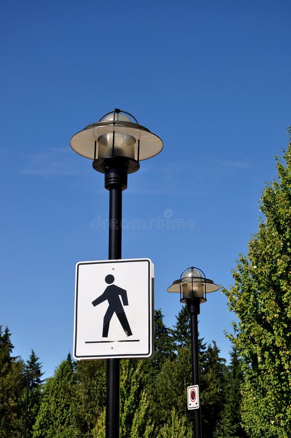 Pedestrian road sign