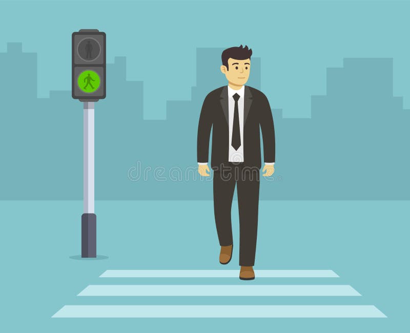 Pedestrian Safety. Traffic Regulation Rules and Tips. Pedestrian Crossing  Sign. Group of People Crossing the Road on Crosswalk Stock Vector -  Illustration of american, safety: 243219441