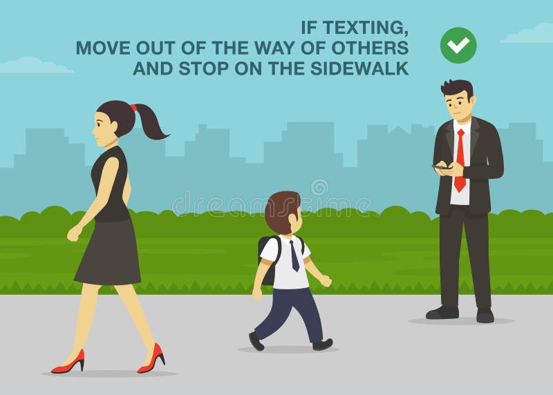 Pedestrian Road Safety Rules. Young Male Character is about To Cross the Road. Look Both Ways before Crossing Stock Vector - Illustration of drive, flat: 248022197