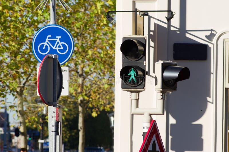 Pedestrian Traffic Light that Turns Green Stock Image Image of wait