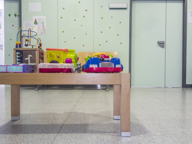 Children S Toys In Medical Waiting Room Stock Photo Image