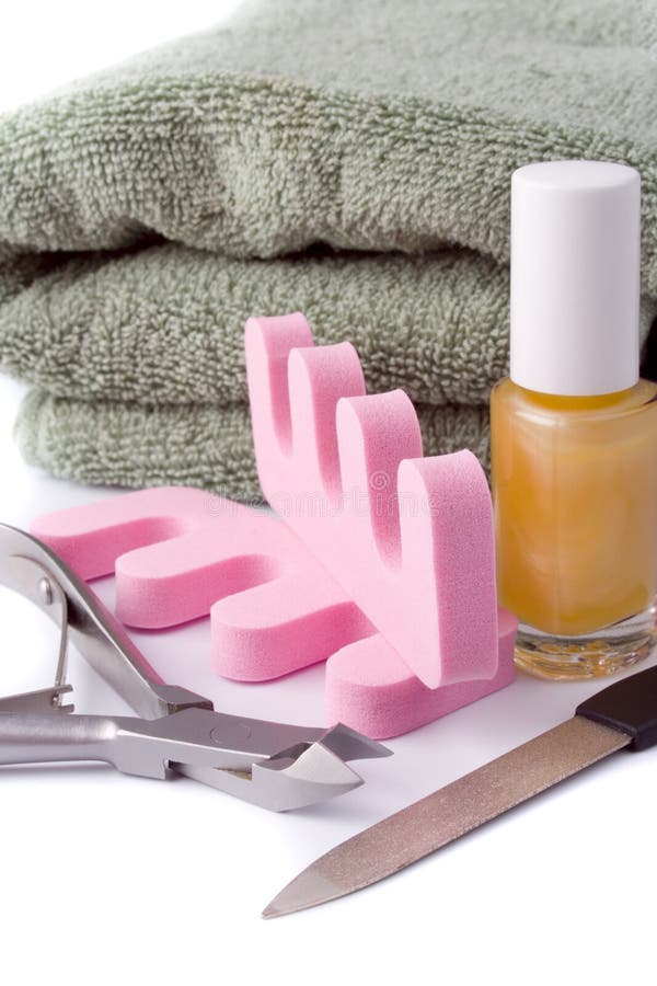 Pedicure beauty set and towel