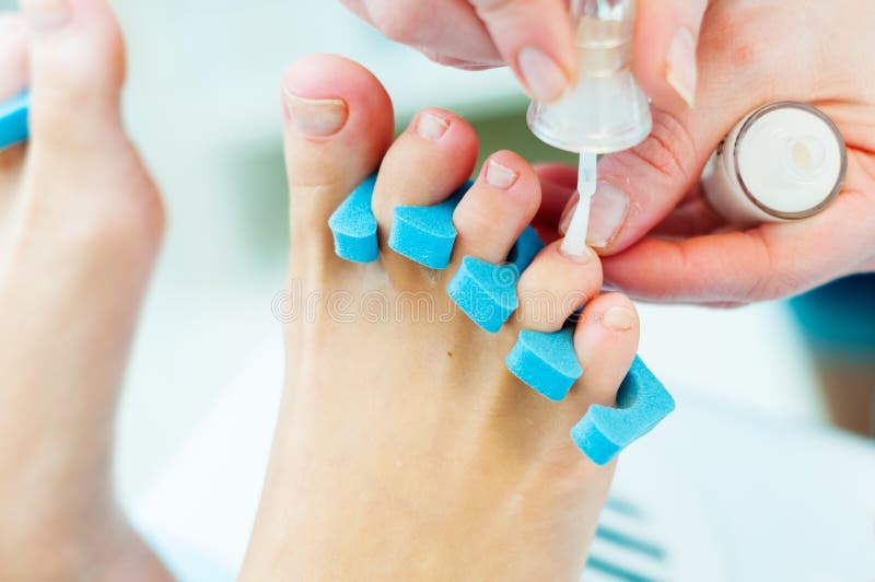 Photo of pedicure procedure in process. Photo of pedicure procedure in process