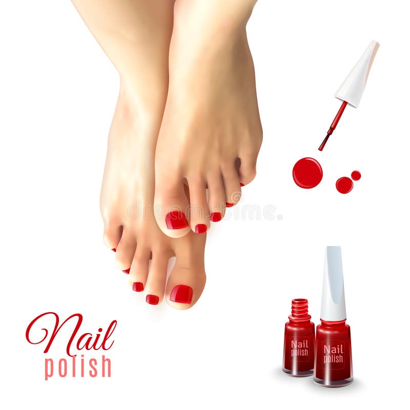 Pedicure'u gwoździa połysk royalty ilustracja Pedicure'u gwoździa połysk royalty ilustracja