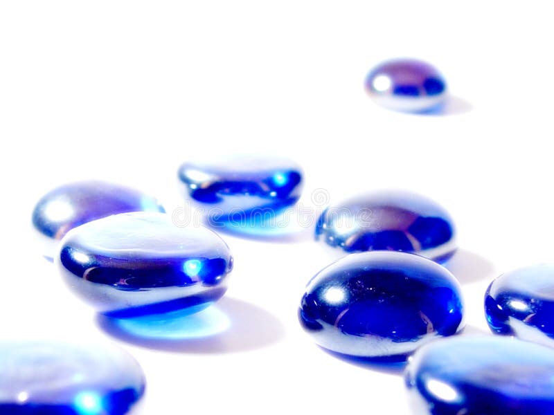 Pedras de Vidro Azuis foto de stock royalty free