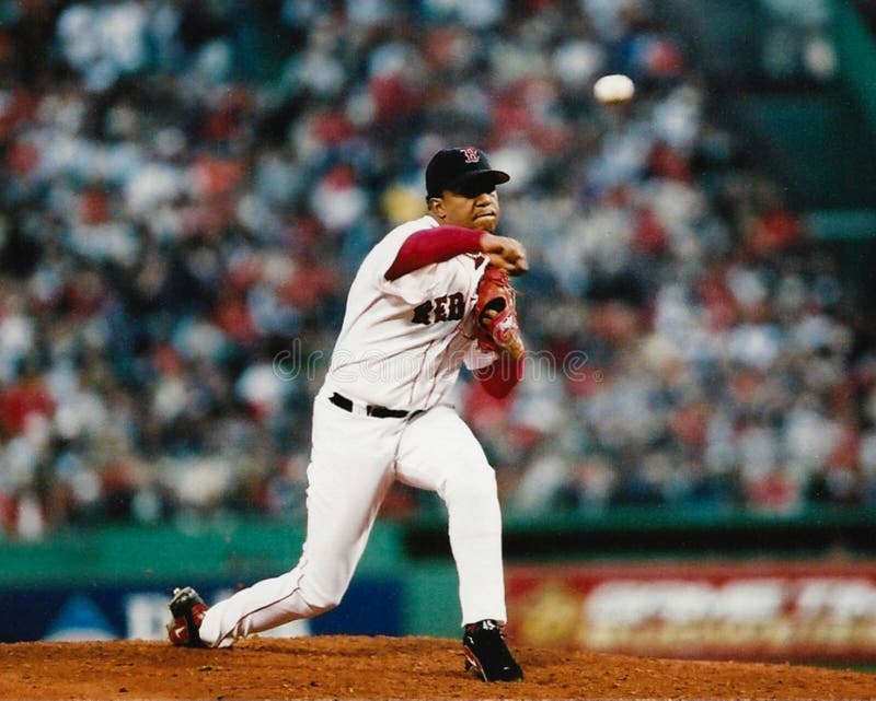 Boston Red Sox pitcher Pedro Martinez delivers a pitch in the 2003 ALCS against the New York Yankees. (Image taken from color slide.). Boston Red Sox pitcher Pedro Martinez delivers a pitch in the 2003 ALCS against the New York Yankees. (Image taken from color slide.)