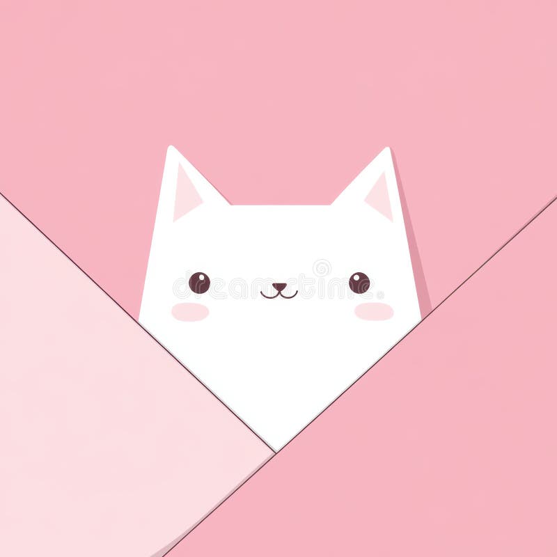 PeekaBoo Kitty stock illustrationer
