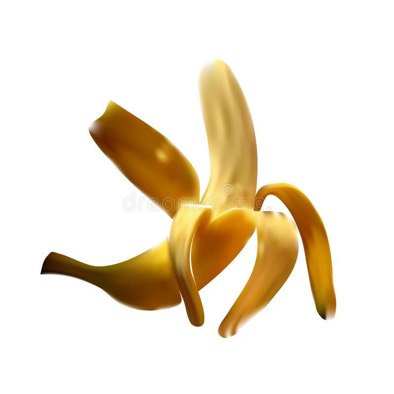 Peeled a assaisonné la banane illustration libre de droits Peeled a assaisonné la banane illustration libre de droits