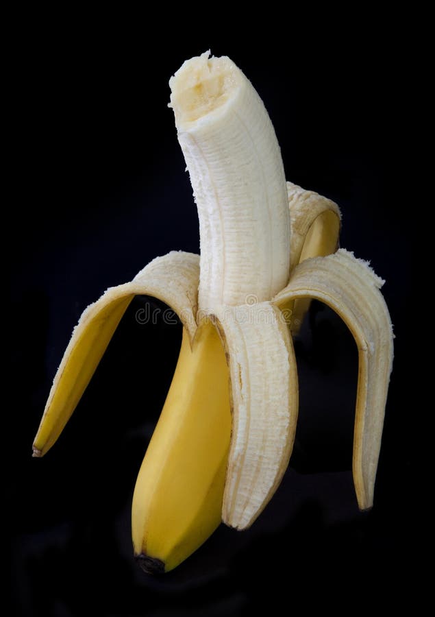 Peeled banana stock image. Image of vegetarian, yellow 21236219