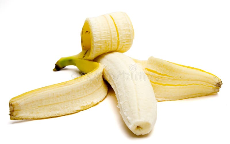 Peeled banana stock image. Image of banana, white, diet 438877