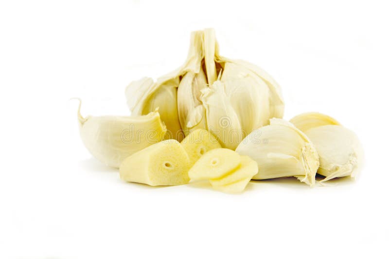 Peeled chopped garlic stock photo. Image of concept, isolated 14531846