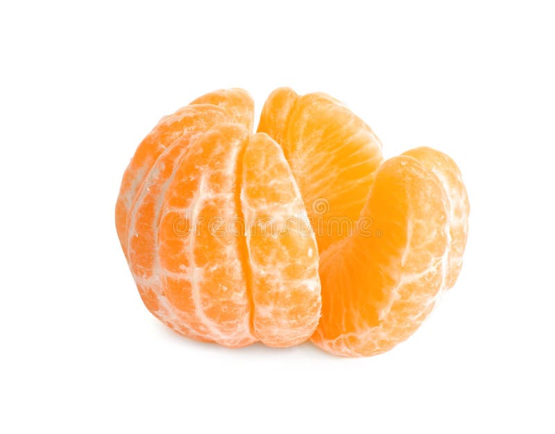 Peeled Fresh Juicy Tangerine on White Stock Photo Image of rind